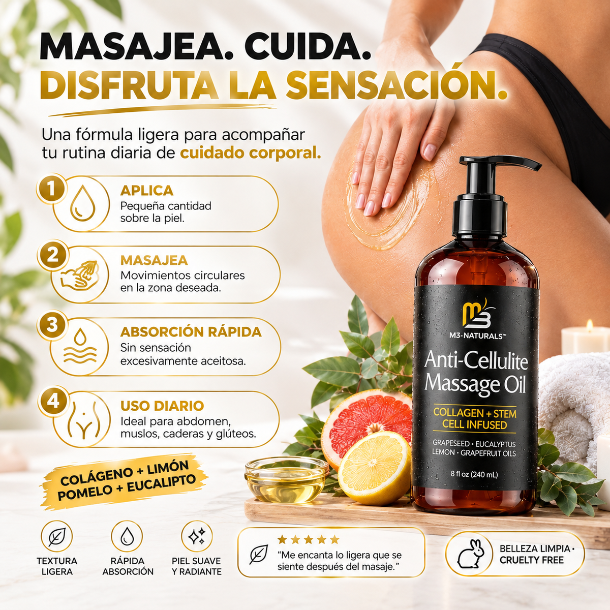 Aceite Anticelulitis Reafirmante Premium